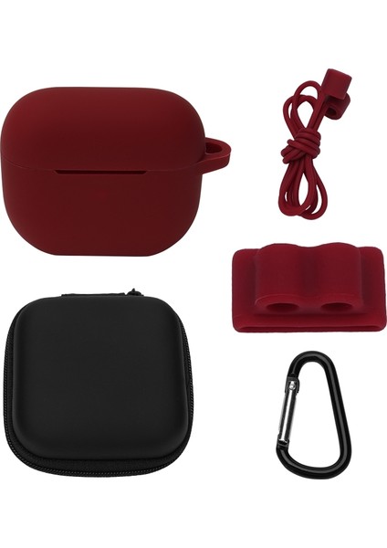 Bluetooth Kulaklık Silikon Kapak Airpods 3, Renk: 5 Parça/set Wine Red (Yurt Dışından)