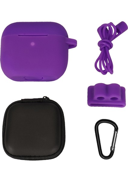 Bluetooth Kulaklık Silikon Kapak Airpods 3, Renk: 5 Parça/set Mor (Yurt Dışından)