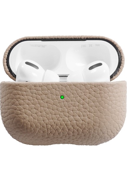 Airpods 3 (Açık Pembe) Için Her Şey Dahil Lychee Tahıl Cowhide Kulaklık Kasası (Yurt Dışından) modelleri