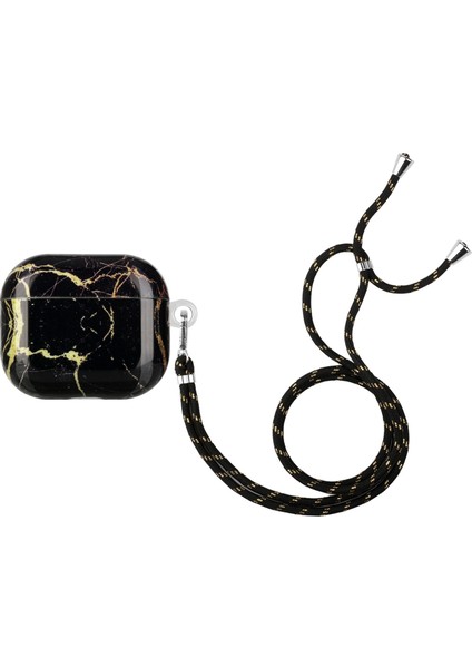 Airpods 3 (Snow Mountain Wolf) Için Boyalı Plastik Uzun Kordon Kablosuz Kulaklık Koruyucu Kasa (Yurt Dışından)