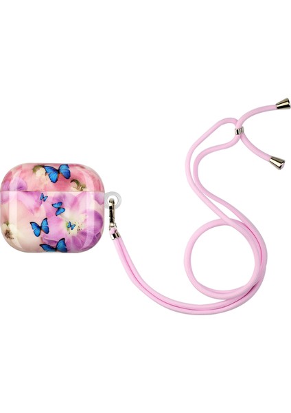 Airpods 3 (Snow Mountain Wolf) Için Boyalı Plastik Uzun Kordon Kablosuz Kulaklık Koruyucu Kasa (Yurt Dışından)