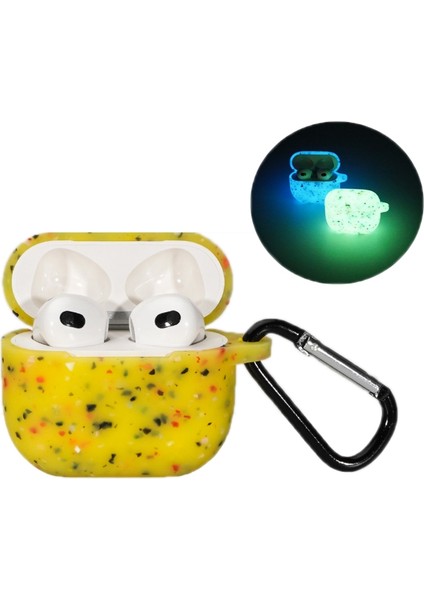 Airpods Için 3 Bluetooth Kulaklık Silikon Kılıf (Aydınlık Yeşil) (Yurt Dışından)