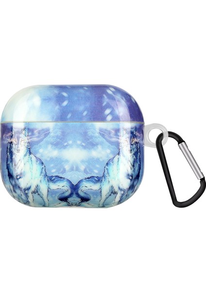 Airpods 3 (Snow Mountain Wolf) Için Boyalı Plastik Kablosuz Kulaklık Koruyucu Kasa (Yurt Dışından)