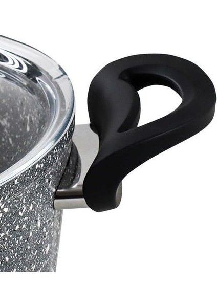 Bio Granit 30 cm Derin Tencere Gri Cam Kapak fiyatları
