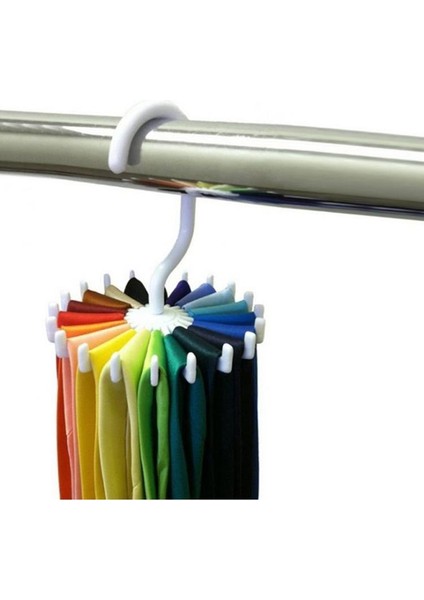 Kravat Askısı Döner Mekanizmalı Askılık 20 Kancalı Kravat Askısı 2 Adet indirimleri