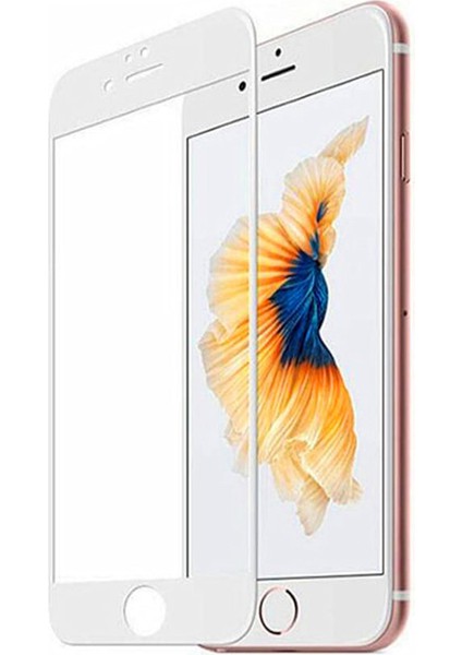 Apple iPhone 8 Plus Ekran Koruyucu 9d Tam Kaplayan Kavisli Iphone 8 Plus-Beyaz