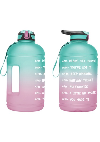 3780ML Büyük Motivasyonel Sızdırmaz Bpa Spor Su Şişesi - Yeşil (Yurt Dışından) fiyatları