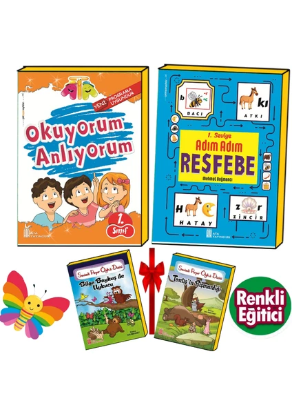 Ata Yayıncılık  1.Sınıf Okuduğunu Anlama Ve Resfebe+Hikayeler