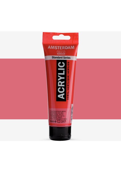 Amsterdam Akrilik Boya 120ML Transparent Red Medium 317