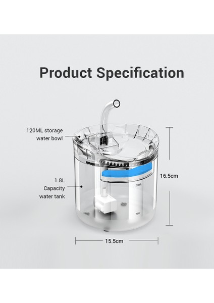2l Pet Akıllı Su Sebili Filtre Otomatik Indüksiyonlu Su Sebili (Yurt Dışından)