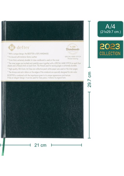 Bi Defter Müzik Nota Defteri (Anahtarsız) El Dikişi, (Iplik Dikiş) Termo Deri (A/4) fiyatları