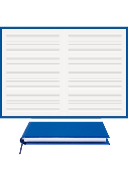 Bi Defter Müzik Nota Defteri (Anahtarsız) El Dikişi, (Iplik Dikiş) Termo Deri (A/4)