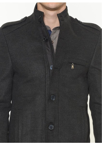 PLT8378 Dewberry Erkek Palto-Antrasit indirimleri