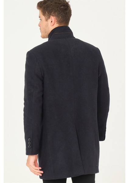 PLT8386 Dewberry Erkek Palto-Diagonal Koyu Lacivert fiyatları