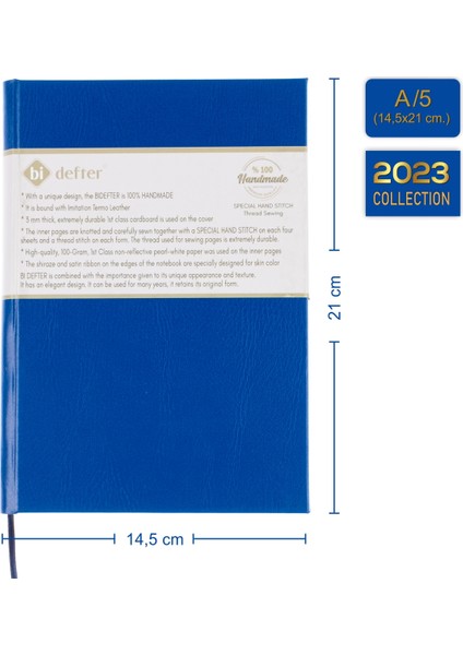 Bi Defter Piyano Nota Defteri (Anahtarsız 4 Kesik Çizgili) El Dikişi, Termo Deri A/5 fiyatları