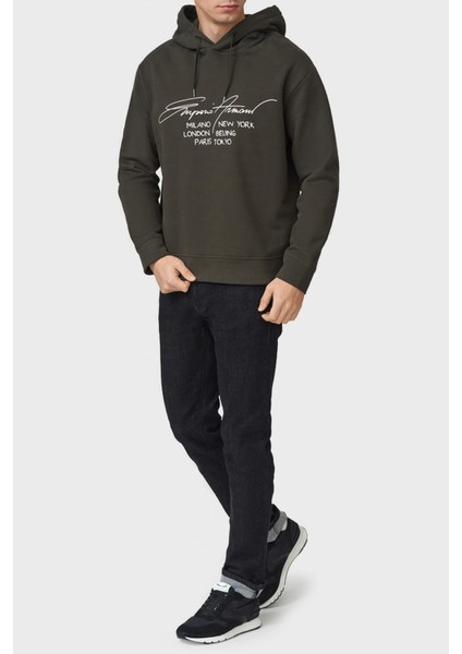 Regular Fit Baskılı Kapüşonlu % 100 Pamuk Sweat Erkek Sweat 6K1M92 1jqkz 0595 fiyatları