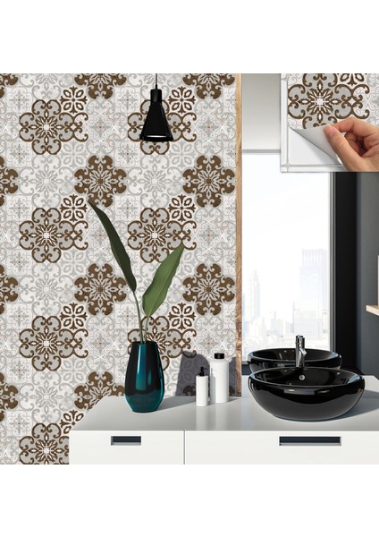 Kendinden Yapışkanlı Salon Desenli Pvc Karo 30x30 Cm 11 Adet 1 M2