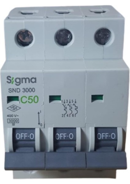 3X50A C/3ka W Otomatik Sigorta (4lü) Sigma
