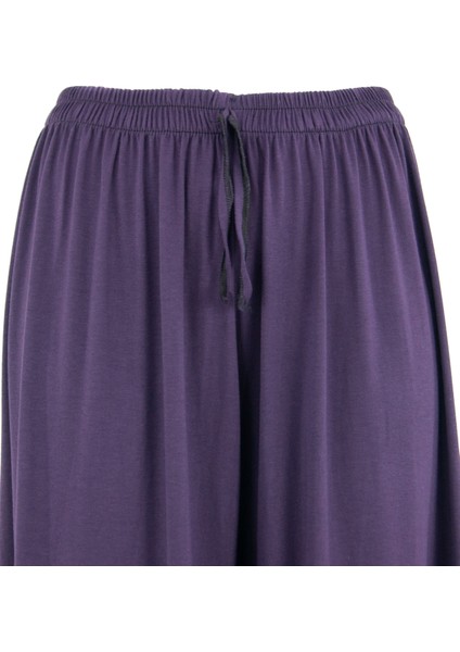 Kadın Beli Lastikli Büyük Beden Rahat Tam Kalıp Likralı Turlu Viskon Penye Kumaş Pantolon fırsatları