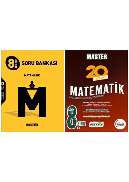 Hız Yayınları 8. Sınıf Matematik Soru Bankası ve Okyanus Master Matematik Deneme