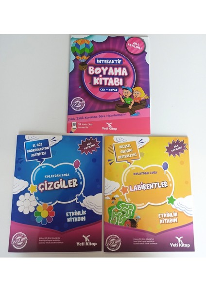 Boyama Kitabı - Çizgiler - Labirentler 3'lü Set