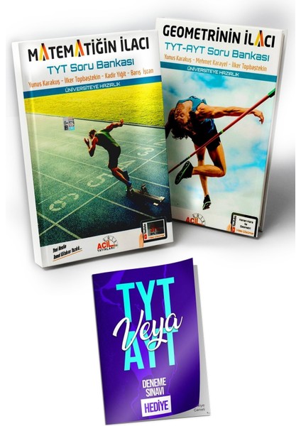 TYT Matematiğin İlacı - Geometrinin İlacı Soru Bankaları - Deneme Sınavı Hediye
