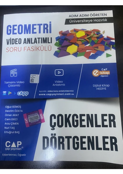 Çap Yayınları Üniversiteye Hazırlık Geometri Çokgenler - Dörtgenler 2023