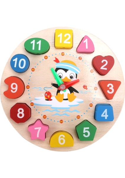 3 Pc Saat Saati Çocuklar Bina Bulma Bulmacası Penguen Saati (Yurt Dışından)