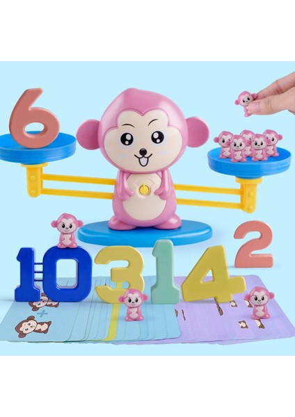 Maymun Dengesi Ölçeği Oyuncak Çocuk Eğitim Matematik Oyuncakları Pembe (Yurt Dışından) fiyatları