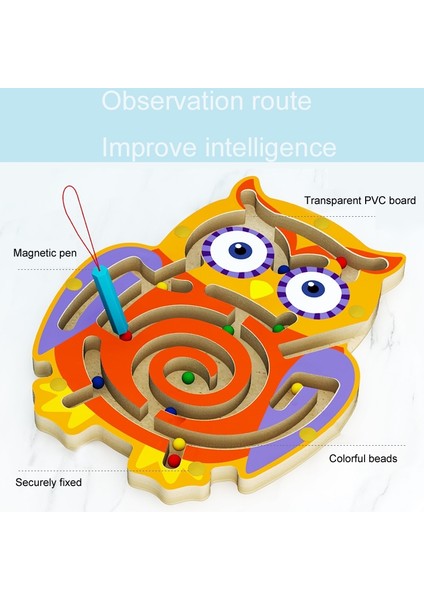 3 Adet Manyetik Top Labirent Çocuklar Erken Eğitim Entelektüel Oyuncaklar Fare (Yurt Dışından)
