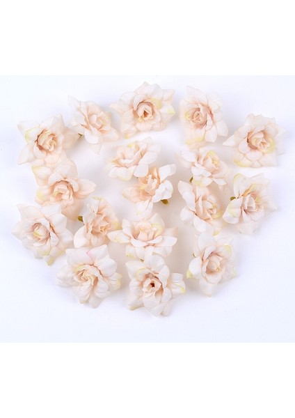10 Adet Yapay Çiçek Dekorasyon 4.5 cm. İpek Gül Garland - Beyaz (Yurt Dışından)