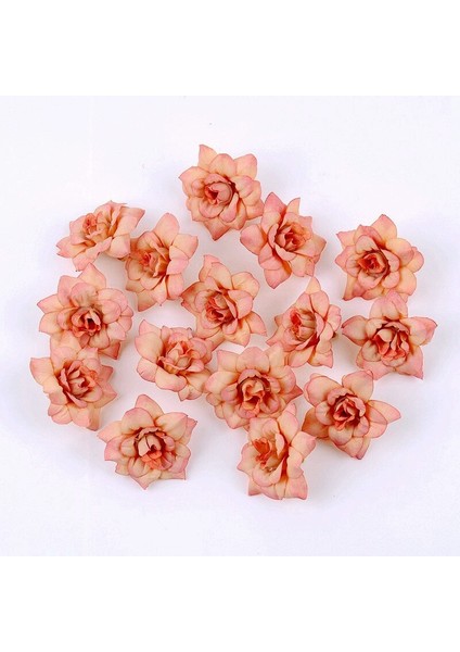 10 Adet Yapay Çiçek Dekorasyon 4.5 cm. İpek Gül Garland - Turuncu (Yurt Dışından)