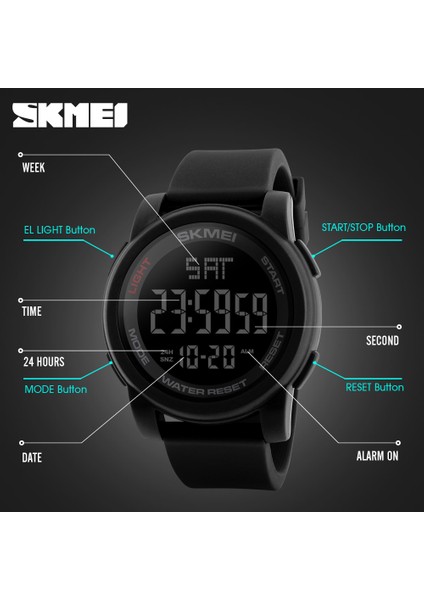 Erkek Chrono Su Geçirmez Dijital Saat (Yurt Dışından) fiyatları