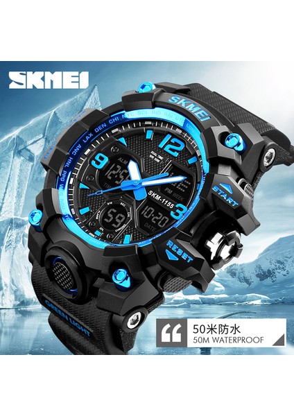 Erkek Spor Kuvars Dijital LED Suya Dayanıklı Askeri Saat (Yurt Dışından) fırsatları