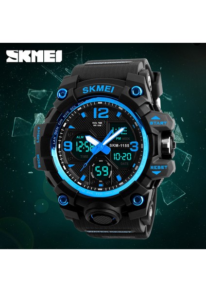 Erkek Spor Kuvars Dijital LED Suya Dayanıklı Askeri Saat (Yurt Dışından) indirimleri