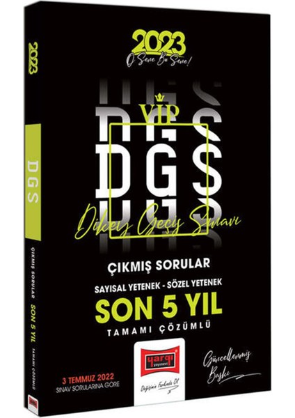DGS 2023 Son 5 Yıl Tamamı Çözümlü Çıkmış Sınav Soruları