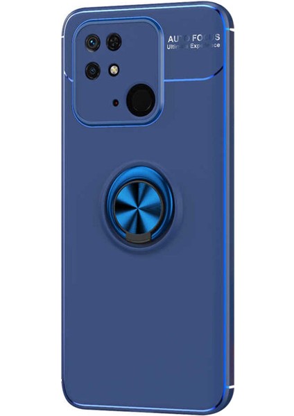 Xiaomi Poco C40 Kılıf Kickstand Ring Holder Lacivert