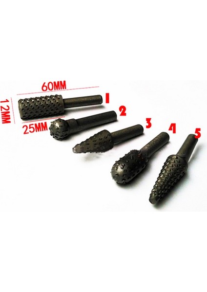 Hss 5 Adet 1-4' 6mm Shank Matkap Ucu Set Ağaç Oyma Törpü Işle Yüksek Hızlı Matkap Uçl