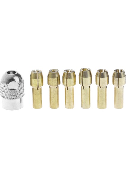 Dremel ve Benzeri Gravür Için 6+1 Mandren Penset Seti Mandren Penset Seti 1.0-3.2mm M8 6 1 Set