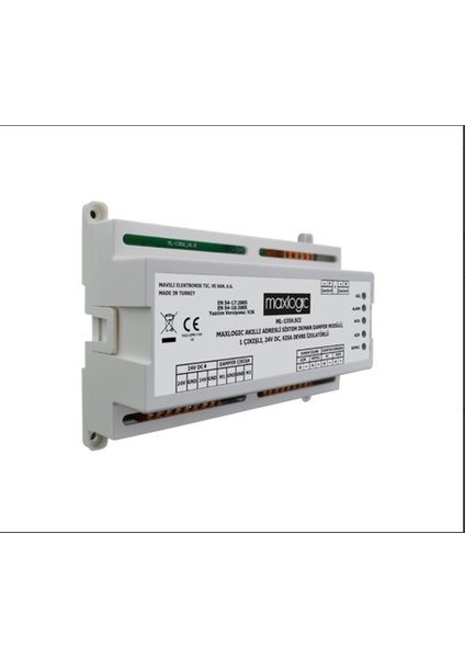 ML-1357.SCI Maxlogic Akıllı Adresli Sistem Duman Damper Modülü, 1 Çıkışlı, 24V Ac, Kısa Devre Izolatörlü