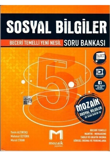 Mozaik Yayınları 5.Sınıf Soru Bankası Sosyal Bilgiler - 2025