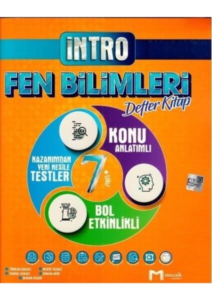 7.Sınıf Intro Defter Fen Bilimleri 2022