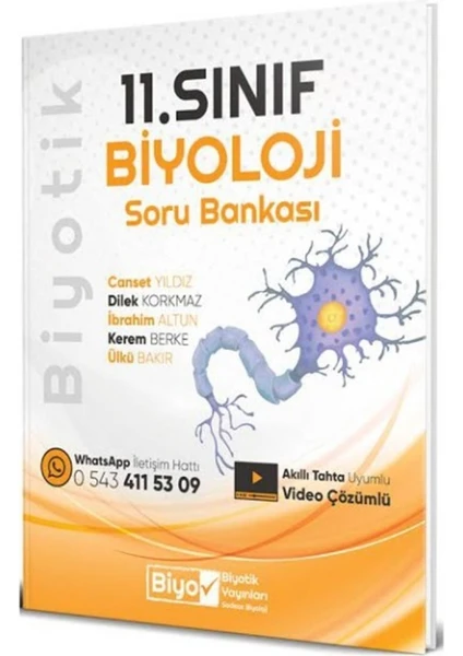 Biyotik Yayınları  11.Sınıf Biyoloji Soru Bankası