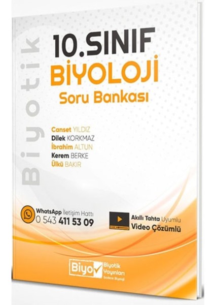 Biyotik Yayınları  10.Sınıf Biyoloji Soru Bankası