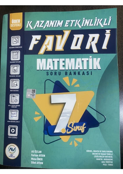 Av Yayınları 7. Sınıf Kazanım Etkinlikli Matematik Soru Bankası