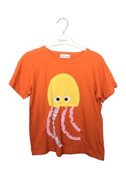Baskılı Turuncu T-Shirt