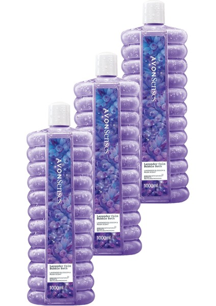 Senses Lavender Calm Lavanta Kokulu Banyo Köpüğü 1 Lt. Üçlü Set