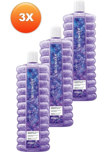 Senses Lavender Calm Lavanta Kokulu Banyo Köpüğü 1 Lt. Üçlü Set