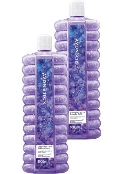 Senses Lavender Calm Lavanta Kokulu Banyo Köpüğü 1 Lt. İkili Set