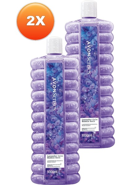 Senses Lavender Calm Lavanta Kokulu Banyo Köpüğü 1 Lt. İkili Set